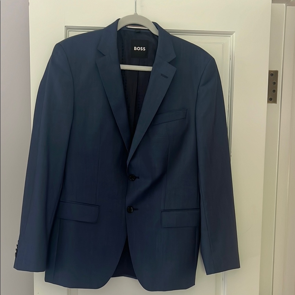 Boss Blue Sport Coat Classic Tailored Elegance
